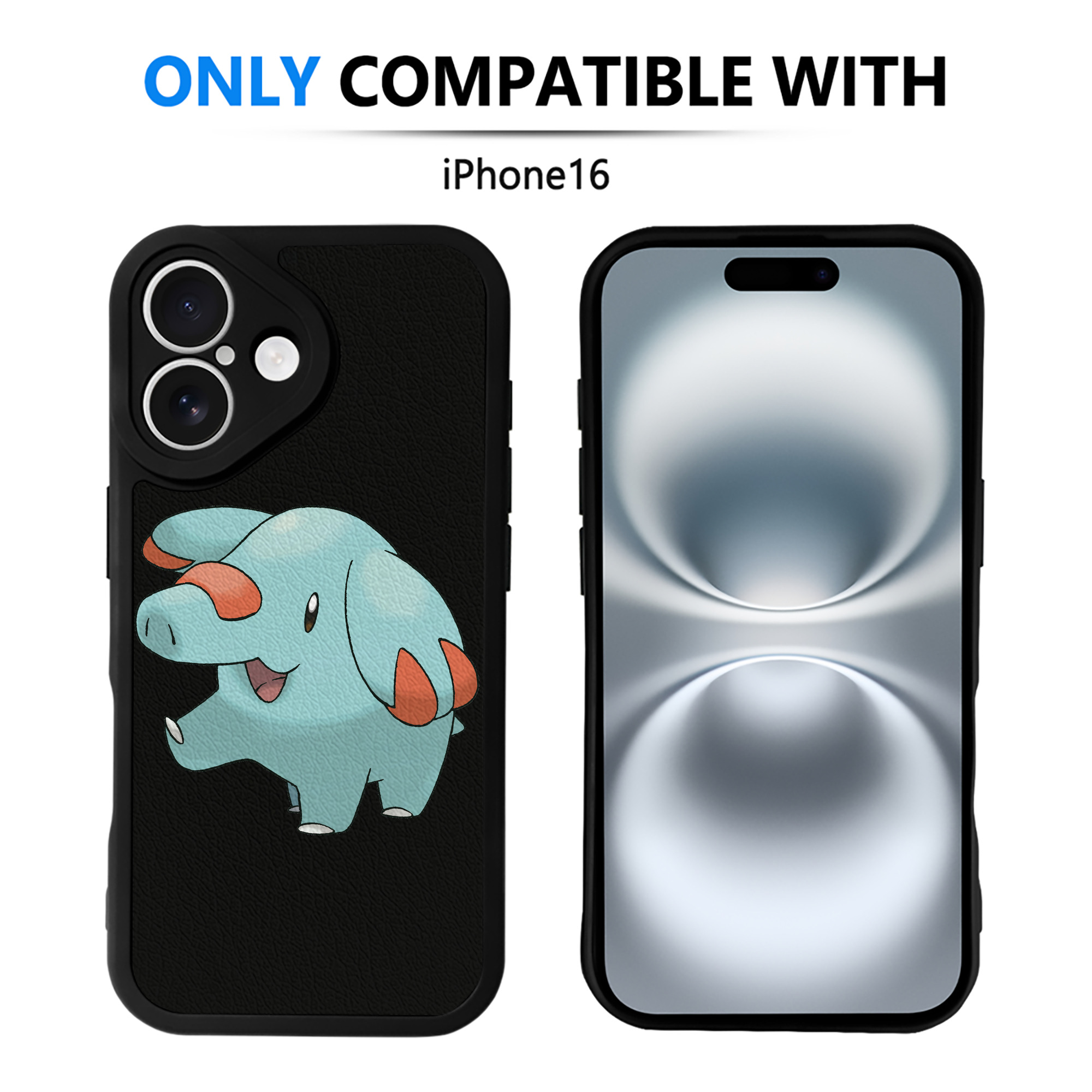 （画像用） ポケットモンスター Pokémon 【iPhone 16シリーズ対応】シリコンスマホケース（レザー調） 材質：シリコン
